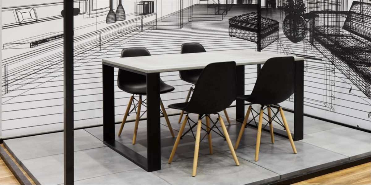 Stůl Creativ, stolní deska: concrete